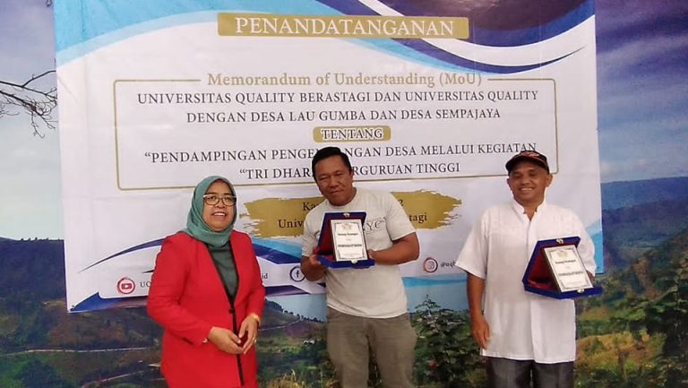 Read more about the article Penandatanganan MoU Universitas Quality Berastagi dan Universitas Quality dengan Desa Lau Gumba dan Sempajaya