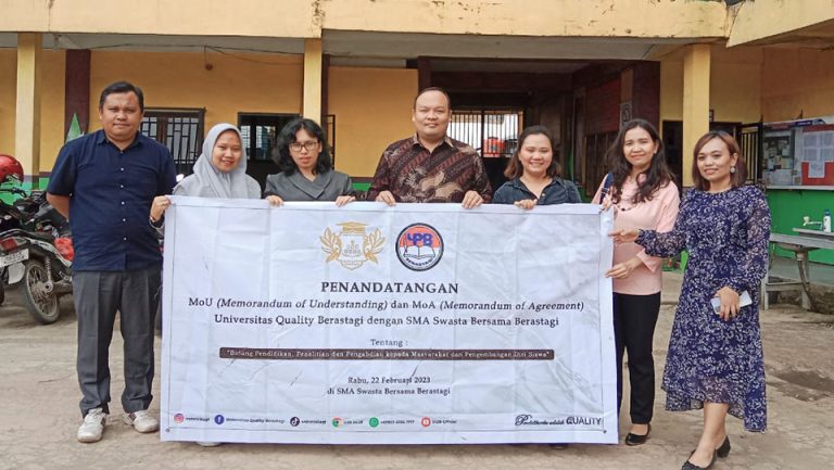 Read more about the article MoU dan MoA Fakultas Sains dan Teknologi Universitas Quality Berastagi dengan SMA Swasta Bersama Berastagi