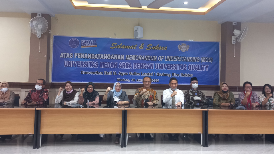 Read more about the article Penandatanganan Memorandum Of Understanding (MoU) Universitas Quality Berastagi dengan Universitas Medan Area