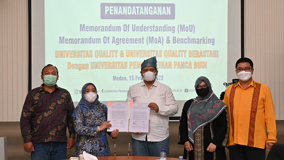 Read more about the article Penandatangan MoU dan MoA serta Benchmarking  Universitas Quality Berastagi dengan Universitas Pembangunan Panca Budi Medan