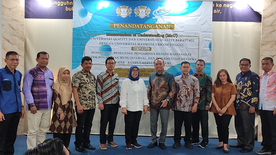Read more about the article Penandatanganan MoU Universitas Quality Berastagi dan Universitas Quality dengan Universitas Mahkota Tricom Unggul tentang Pendidikan, Penelitian, Pengabdian kepada Masyarakat, dan Implementasi Merdeka Belajar Kampus Merdeka (MBKM)