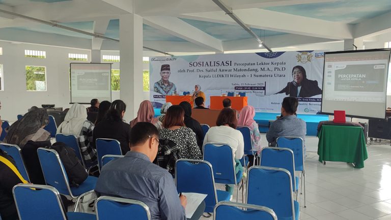 Read more about the article Sosialisasi Percepatan Kenaikan Jabatan Akademik oleh Kepala LLDIKTI Wilayah I Sumatera Utara